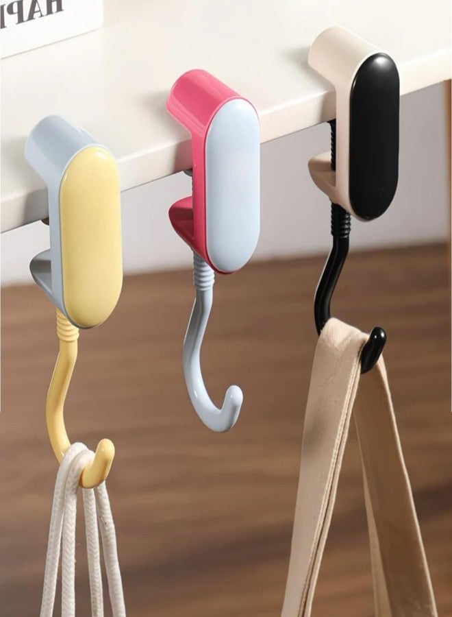 Turutu 3 Pcs Adjustable Desk Hook for Bag, No Drilling Bag Hanger, Table Hook for Various Thickness Desks, Ideal for Hanging Backpacks, Headphones, Umbrellas, Purses, Keys - Image 1